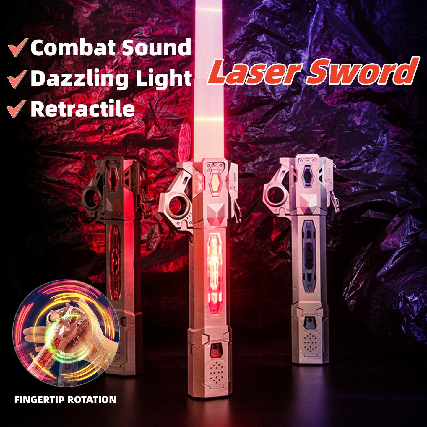 Laser Sword Retractable Flash Toy