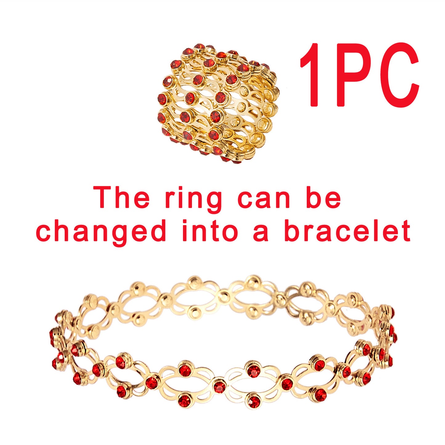 2 In 1 Folding Retractable Rings Bracelet