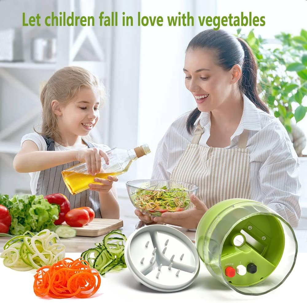 4-in-1 Handheld Spiralizer: Your Ultimate Veggie Zoodle Maker