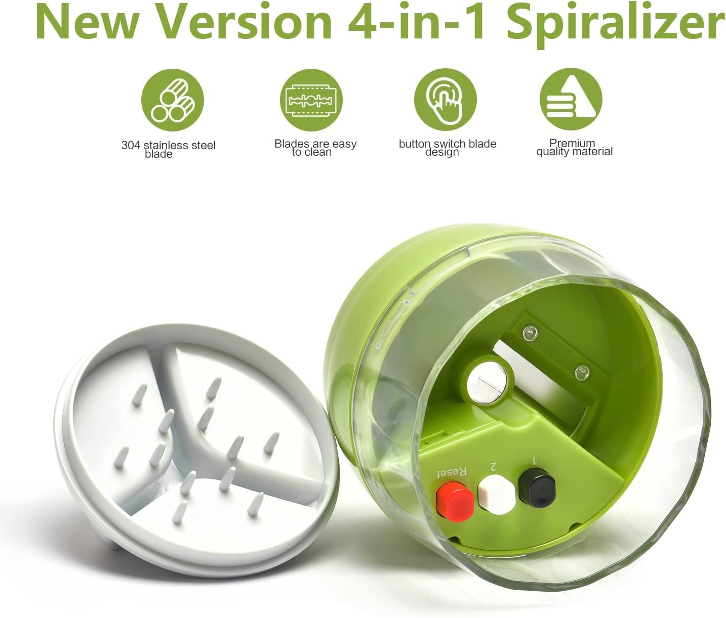 4-in-1 Handheld Spiralizer: Your Ultimate Veggie Zoodle Maker