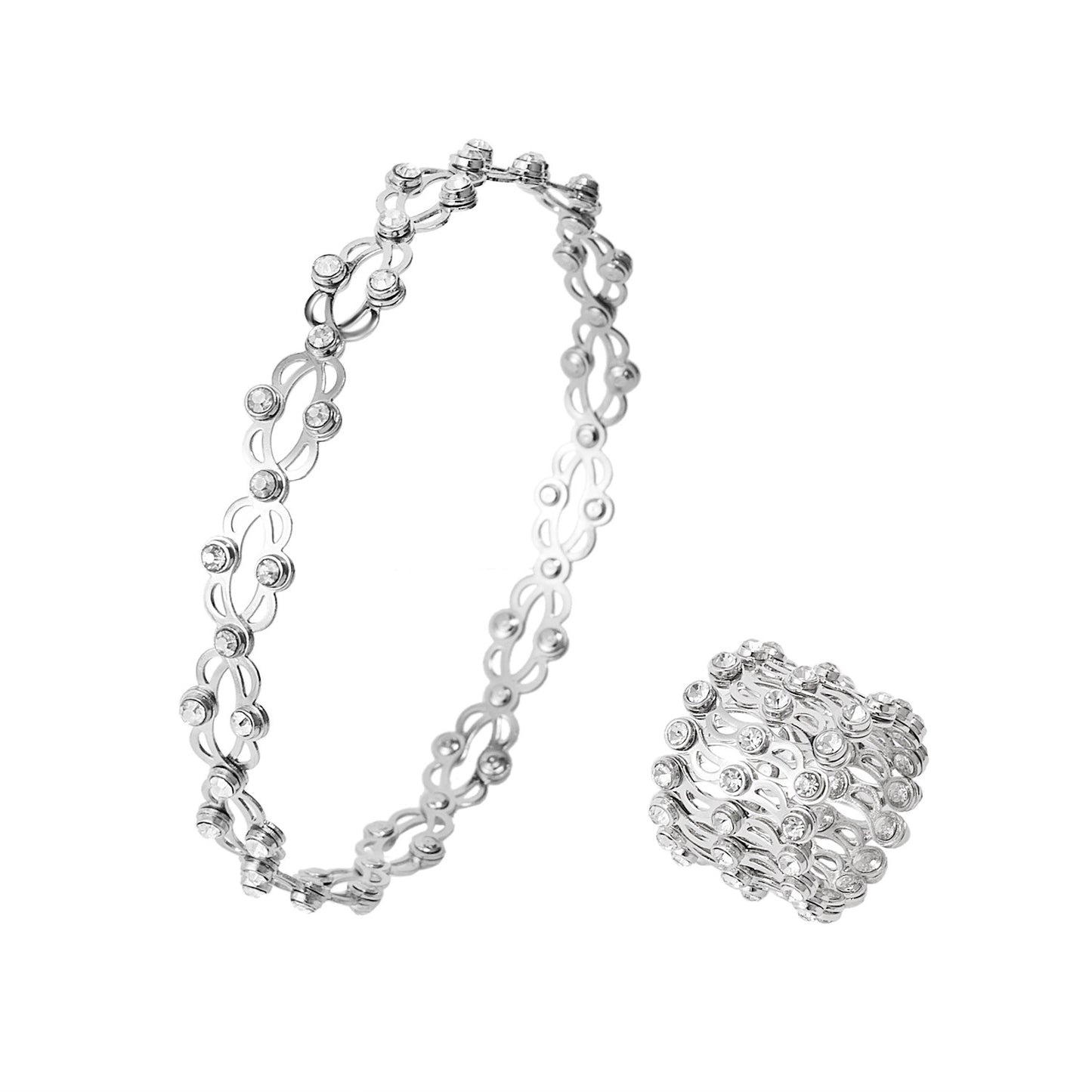 2 In 1 Folding Retractable Rings Bracelet