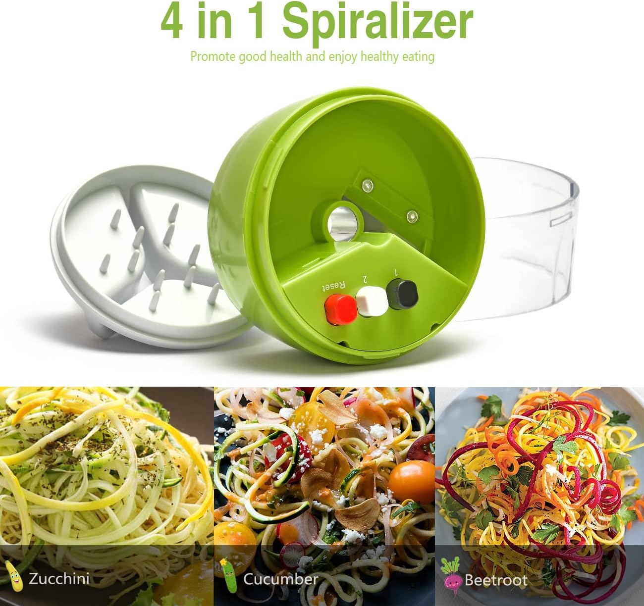 4-in-1 Handheld Spiralizer: Your Ultimate Veggie Zoodle Maker