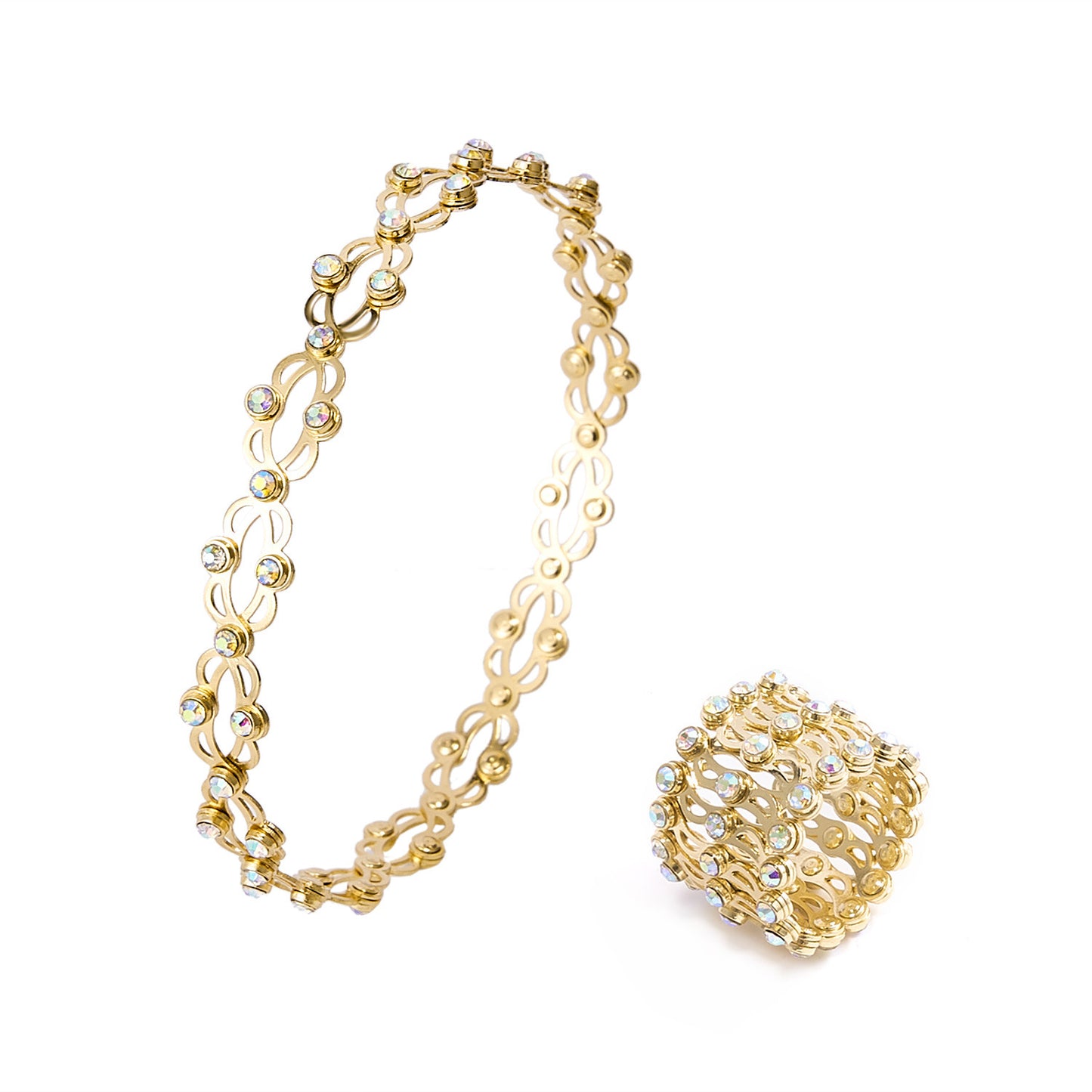 2 In 1 Folding Retractable Rings Bracelet