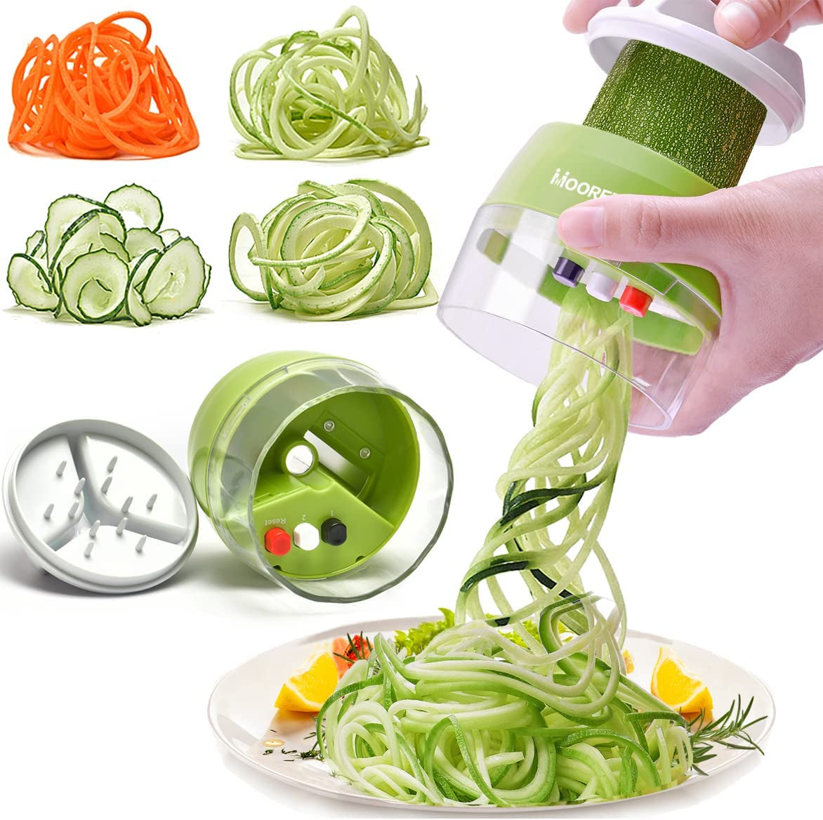 4-in-1 Handheld Spiralizer: Your Ultimate Veggie Zoodle Maker
