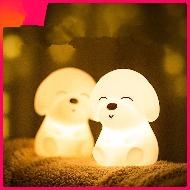 Puppy night light, Rechargeable Dog Night Light for Baby Nursery