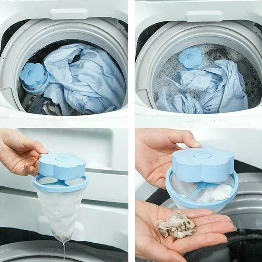 2 Pcs Floating Pet Fur Catcher Laundry Lint Pet Hair Remover for Washing Machine