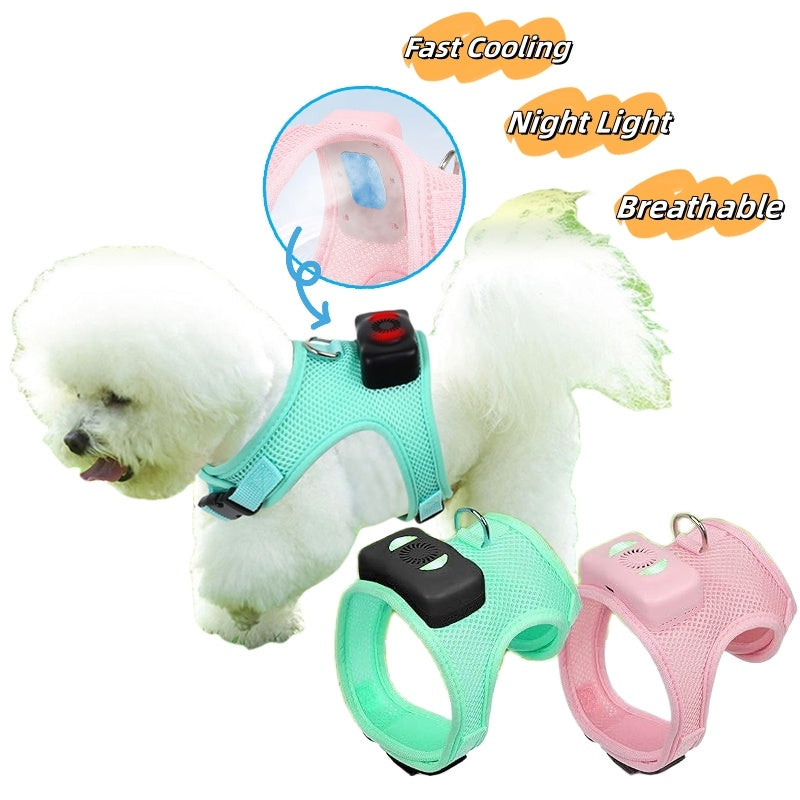 Pets Dog Vest Chest Strap Harness Air Conditioner Cooling And Breathable With Air Conditioner