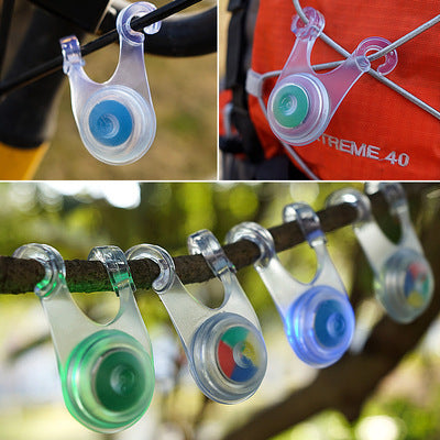 Outdoor Bicycle Flashing Light Camping Decorative Light Led Tent Rope Hanging Light Backpack Warning Taillight Silicone Campsite Lamp