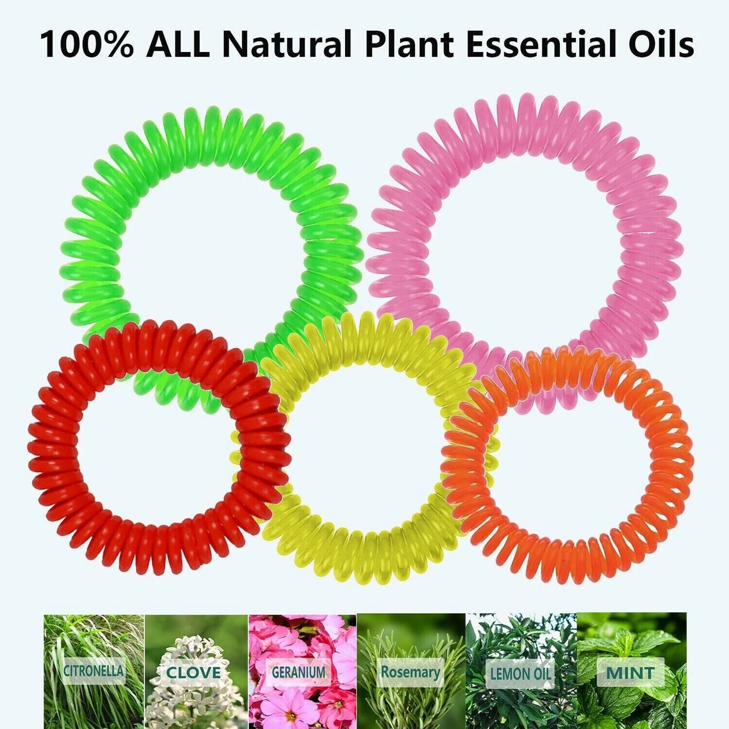 24 Pack anti Bug Insect Pest Repellent Bracelet Wrist Band Natural Protection US