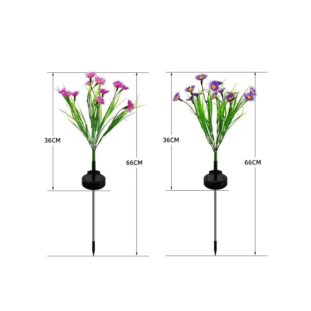 Solar Garden Lights LED Flower Stake Lamp Outdoor Yard Waterproof Patio Decor