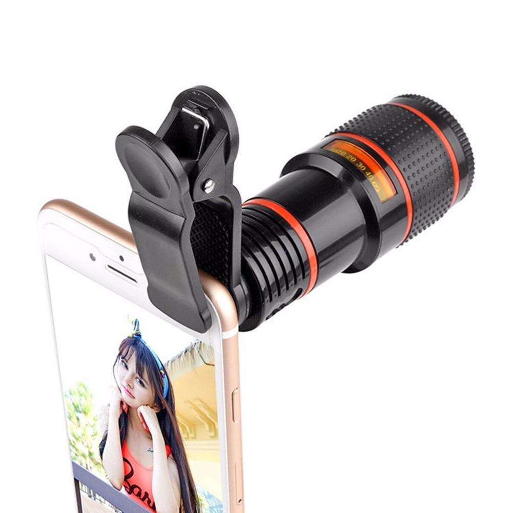 HD 8X Clip On Optical Zoom Telescope Camera Lens For Universal Mobile Cell Phone