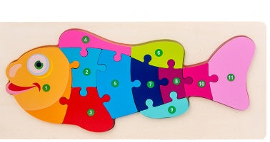 Children's Cartoon Number Animal Early Education Puzzle