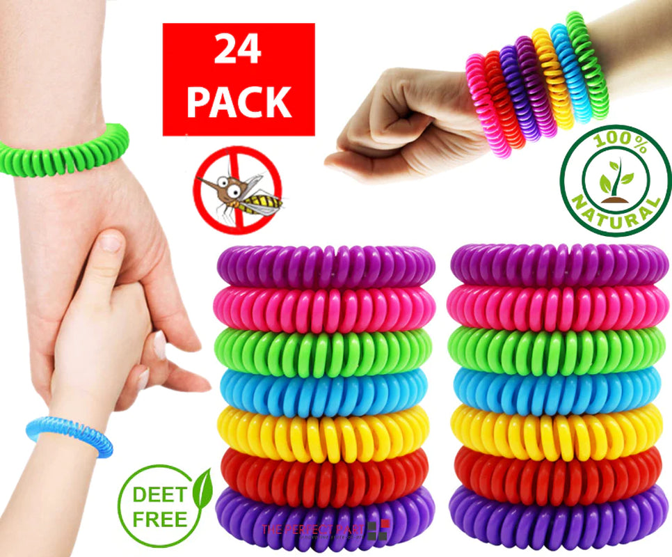 24 Pack anti Bug Insect Pest Repellent Bracelet Wrist Band Natural Protection US