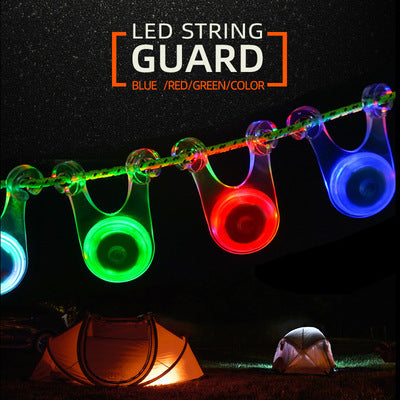 Outdoor Bicycle Flashing Light Camping Decorative Light Led Tent Rope Hanging Light Backpack Warning Taillight Silicone Campsite Lamp