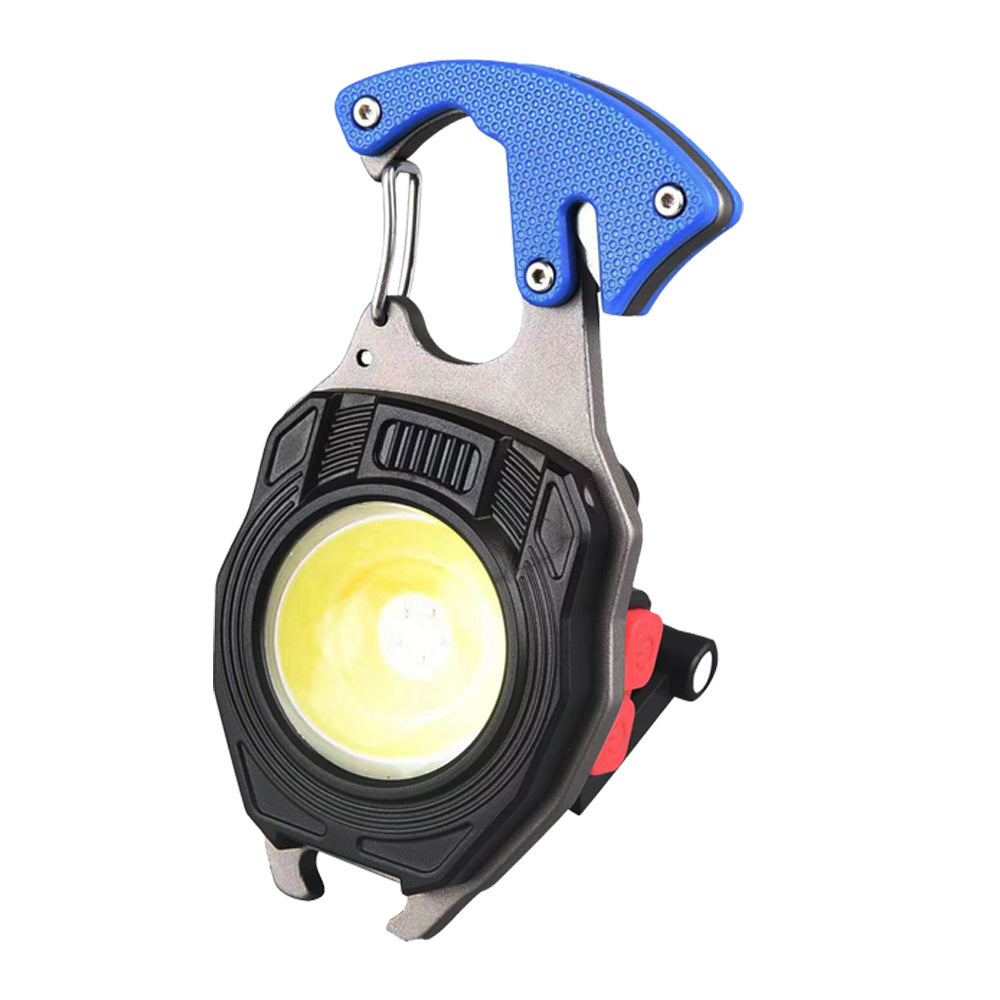 COB Lantern Mutifuction Portable Flashlight Pocket Work Light Outdorr Camping Fishing Climbing LED Light Bottle Opener Hook