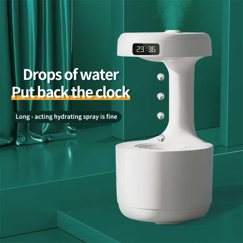 Anti-Gravity Humidifier With Clock Water Drop Backflow Aroma Diffuser