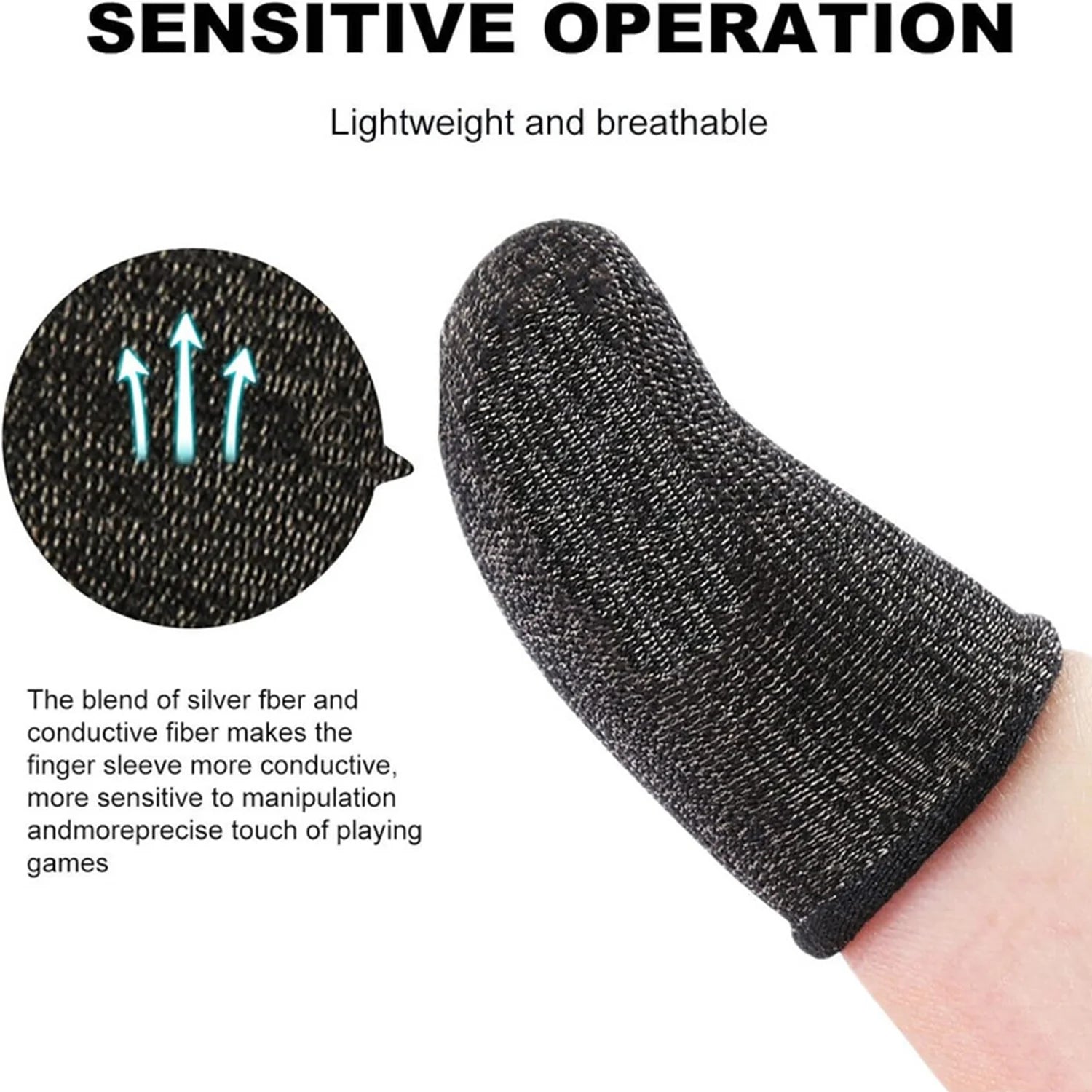 10 Pcs Screen PUBG Gaming Finger Sleeve Game Controller Mobile Sweatproof Gloves