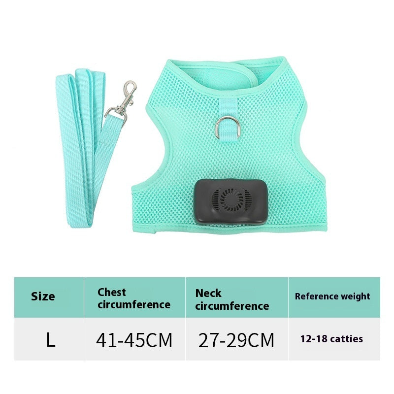 Pets Dog Vest Chest Strap Harness Air Conditioner Cooling And Breathable With Air Conditioner