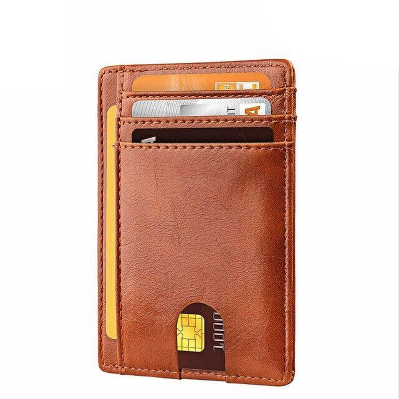 Mens Leather Slim Wallet Credit Card Holder RFID Blocking Pocket ID Money PU USA