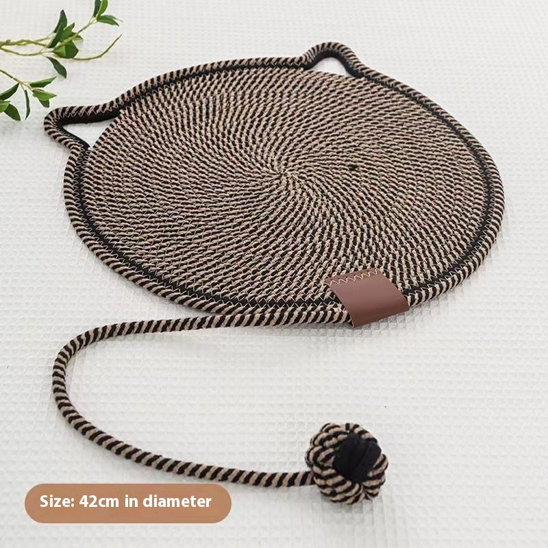 Braided Cotton Rope Cat Claw Mat Self Hi Ball One Piece Sleeping Mat Washable Anti Sticky Scratching Artifact Cat Scratching Mat Pet Products