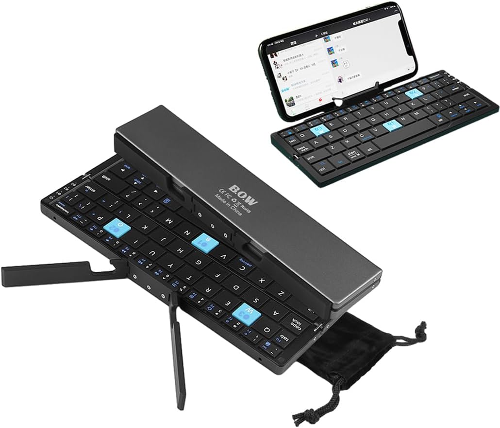 Portable Wireless Bluetooth Folding Keyboard